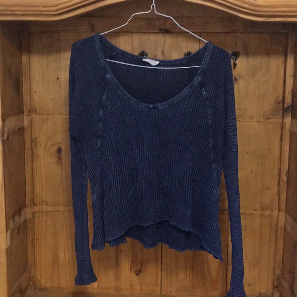 Long sleeve waffle shirt